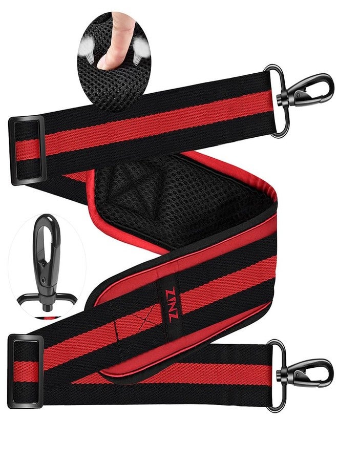 ZINZ Ultra-Thick Fixed Pad Shoulder Strap 76-inch Universal Bag Strap with Breathable Cushion and Dual Balanced Adjustable Buckles for Laptop Bag Luggage Messenger Bag Crossbody etc -Stripe-BRB - Image 1